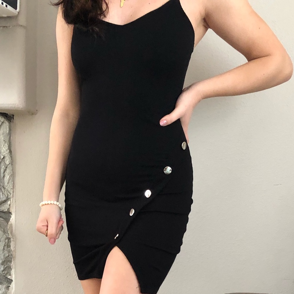 Black mini dress